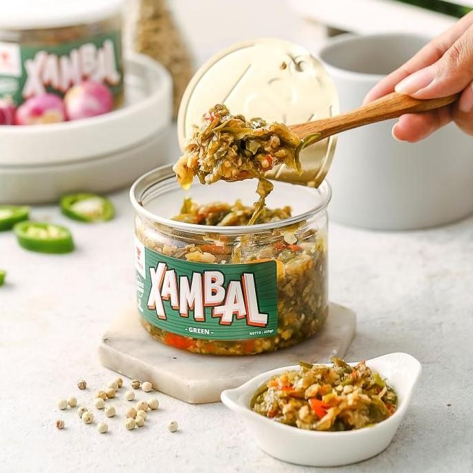 

Sambal Level 1 Sambel Bawang Cabe Merah Pedas Uleg Toples Ijo Gyumbox