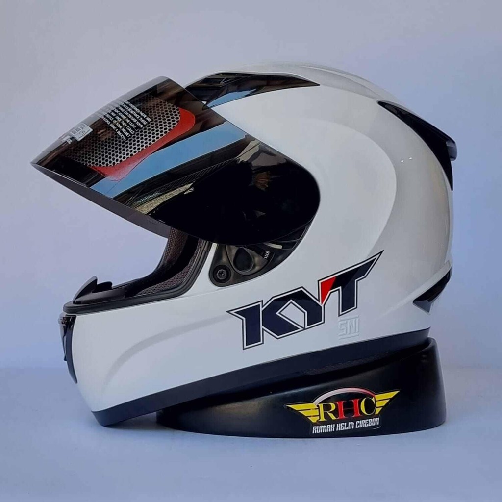 RPM Helm full face kyt r10 polos hitam doff paket ganteng