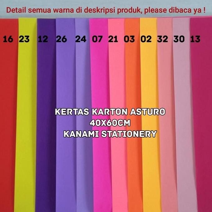 

new !!! Kertas Karton Asturo 40x60cm Fluorescent Paper Craft - Asturo.