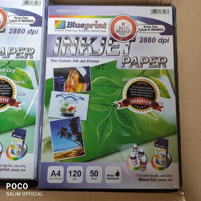 

new !!! inkjet paper blueprint A4 120gsm isi 50 lembar