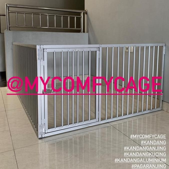 Pagar Anjing Aluminium pembatas Custom Size Mycomfycage