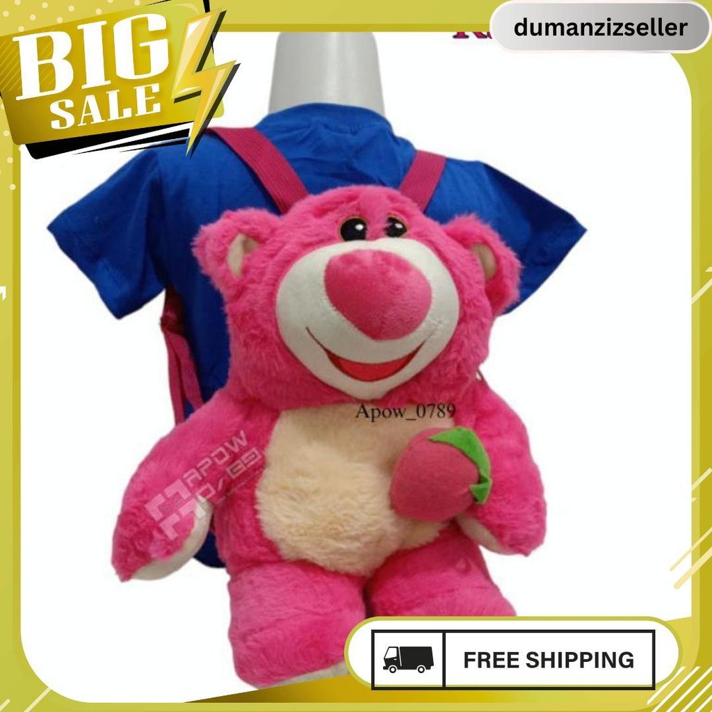 Tas Ransel Boneka Labubu Lotso Terbaru Full Bodi Terdapat Tempat Hp Siap Kirim