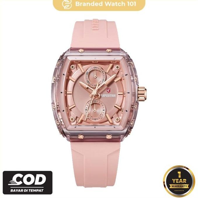 Jam Tangan Wanita EXPEDITION E6814 EXP 6814 E 6814 Garansi Resmi 1 Tahun Rubber