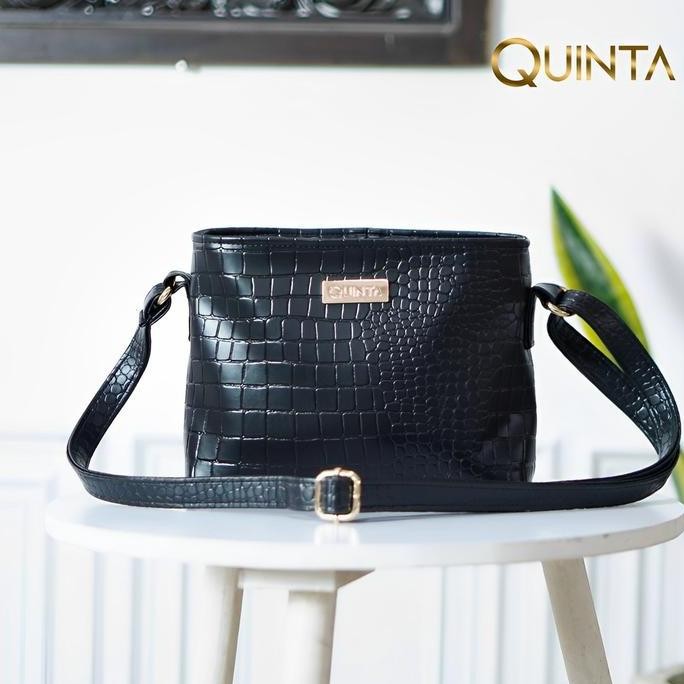 Quinta Tas selempang Nazilla Slingbag bahan embos croco premium Kulit PU Wanita