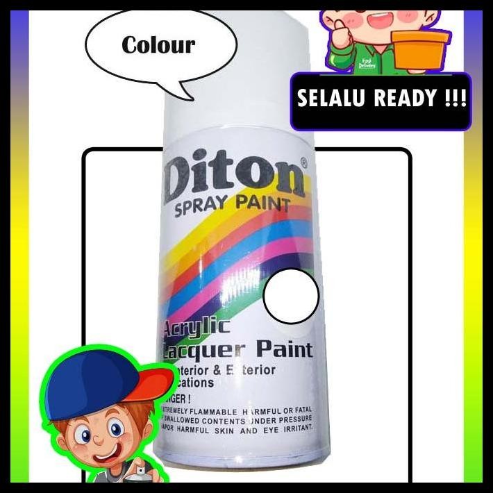 TERMURAH DITON WHITE 840 DITON PUTIH CAT SEMPROT AEROSOL PAINT 300CC SPRAY PUTIH KILAP PYLOX WHITE G