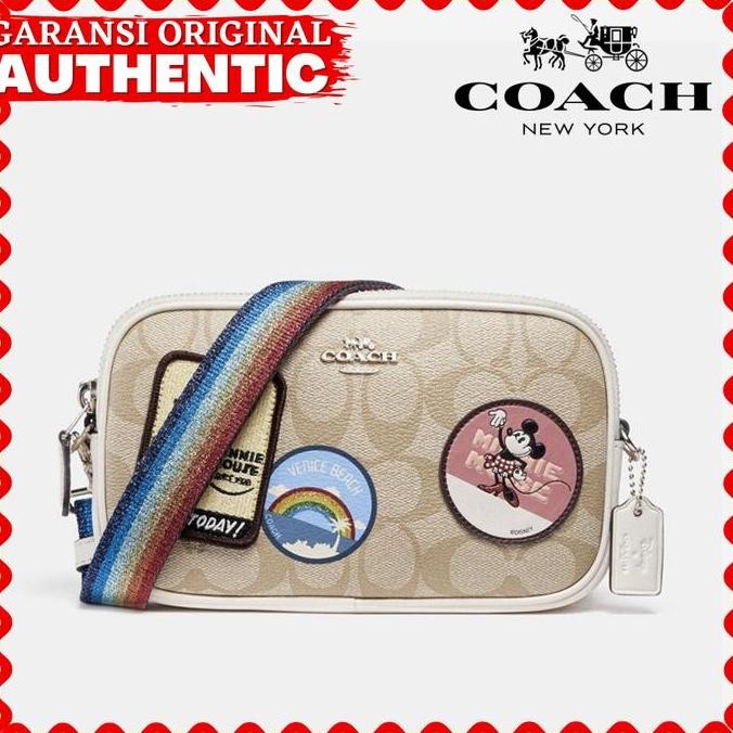 Tas Coach Disney X Crossbody Pouch Minnie Mouse Wanita Original