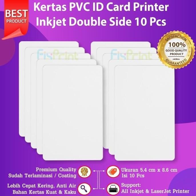 

1 Pack 230Pcs Blank Pvc Bahan Id Card Polos Double Side Printer Inkjet New Stok