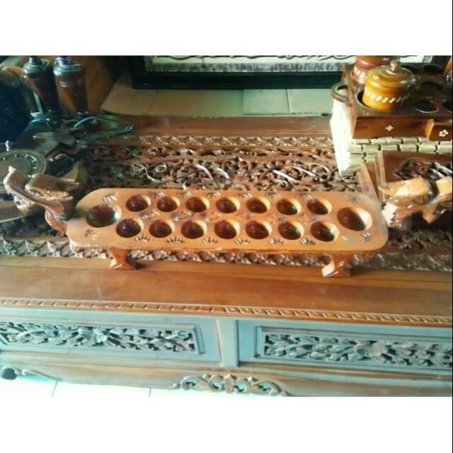 TERLARIS Dakon Congklak Ukir Free Biji Dakon Congklak