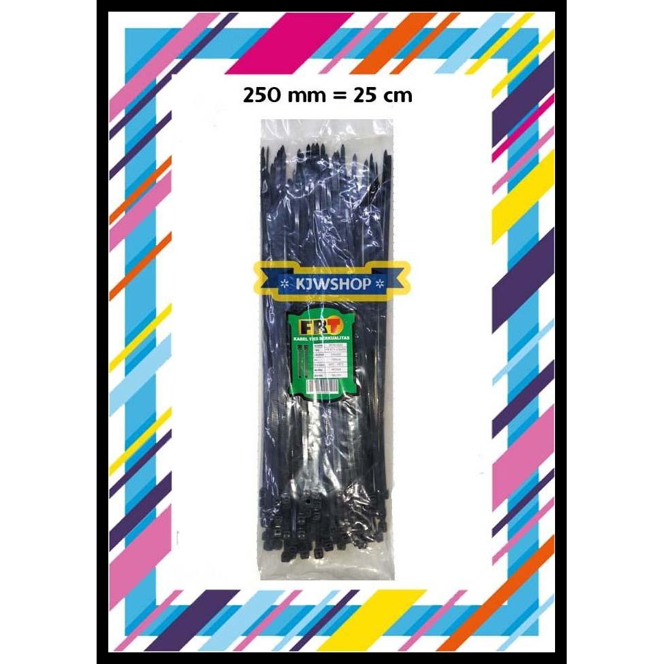 

GRATIS ONGKIR KABEL TIS TIES 3.6 X 250 MM 100 PCS WARNA HITAM NICHOLEX !!!