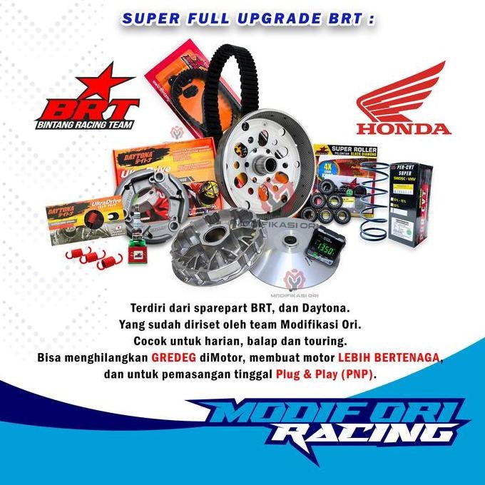 Paket Super Cvt Full Brt Daytona Pcx 150 Adv Vario 150 125 Pulley Set Komplit Original
