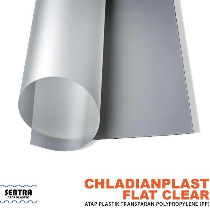ATAP PLASTIK POLYPROPYLENE 0.8MM / 1.0MM - TRANSPARAN / WARNA TAHAN CUACA ASLI