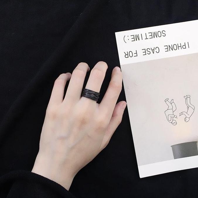 New Arrival - Cincin Titanium Adjustable Pria Wanita Rantai Twist Ular Terbuka C217