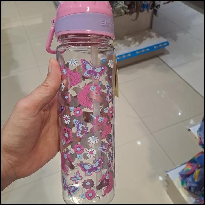 Botol minum tumbler Smiggle Original pink unicorn butterflydrinkbottle
