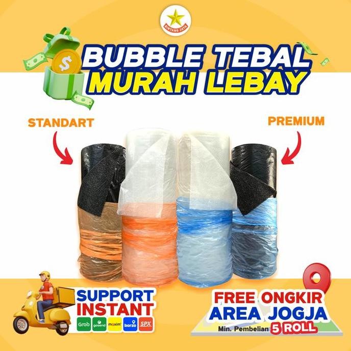

BUBBLE/WRAP/PLASTIK/GELEMBUNG/HITAM ROLL 50MX125CM (BACA DESKRIPSI) ASLI