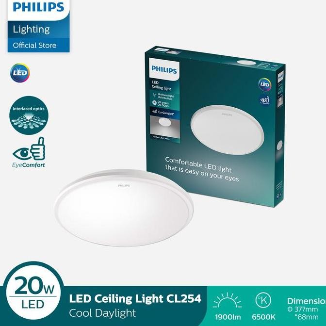 Philips Lampu Baret LED Ceiling CL254 20W 65K Putih