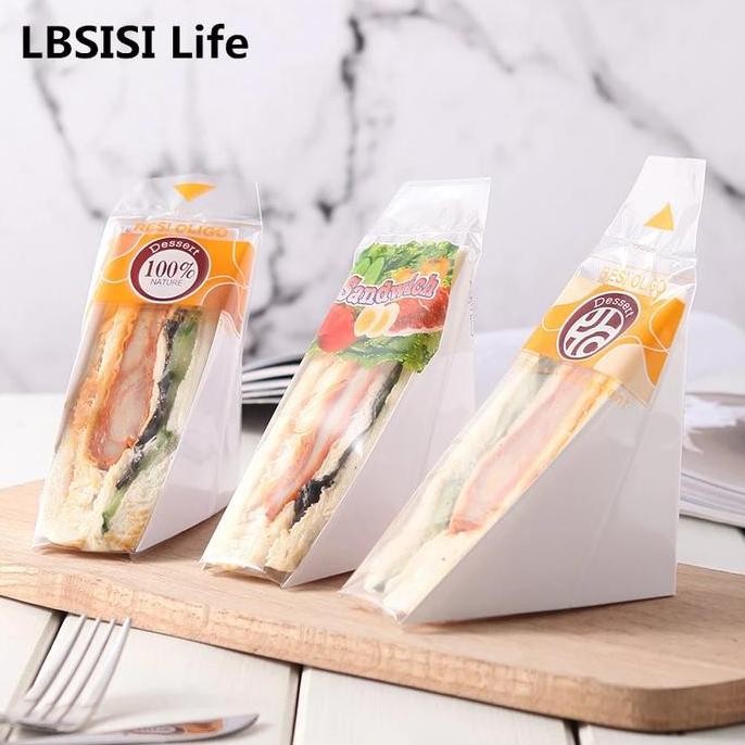 

KEMASAN PLASTIK SANDWICH SEGITIGA TRANSPARAN ISI 400PCS - PLASTIK MAKANAN TAKE AWAY ASLI