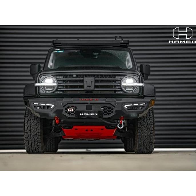 

HAMER ATLAS SERIES STEEL FRONT BULLBAR FOR GWM TANK 300 2023ON - AM111-T323 ORIGINAL DAN TERPERCAYA