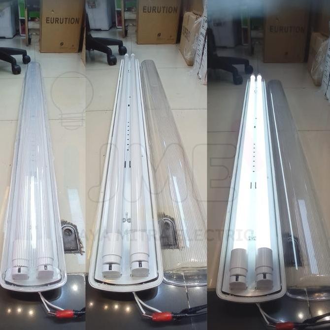 Kap  Tl 2X36 Waterproof Ip65 Set Lampu T8 Led 40 Watt