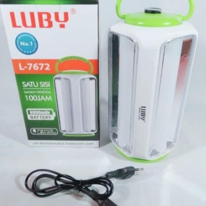 Lampu Emergency Satu Sisi Luby L7672 8000Mah Bertahan 100 Jam