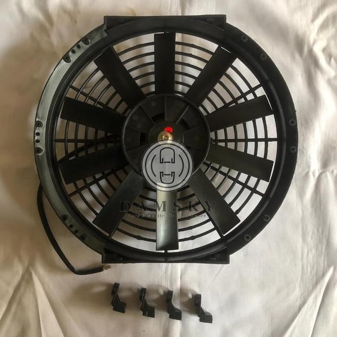 EXTRA FAN PLASTIK AC MOBIL 12 INCH UNIVERSAL BACO 12V KIPAS EKSTRA ASLI