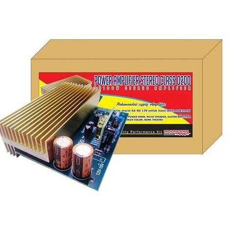 Kit PA. Class D200 2x100W Power Amplifier Stereo 200W HARGA SPESIAL