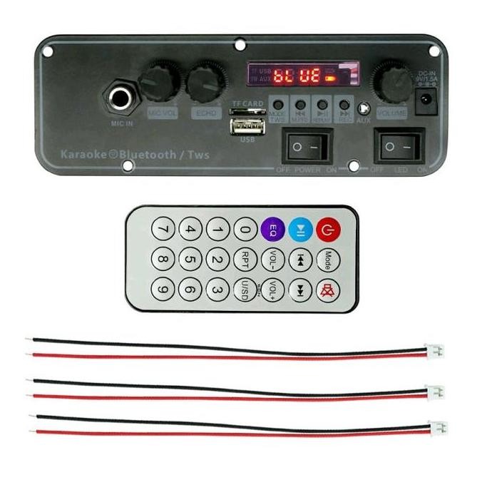 Kit Modul MP3 Bluetooth Plus Power 40W Karaoke Mic Echo System MURAH