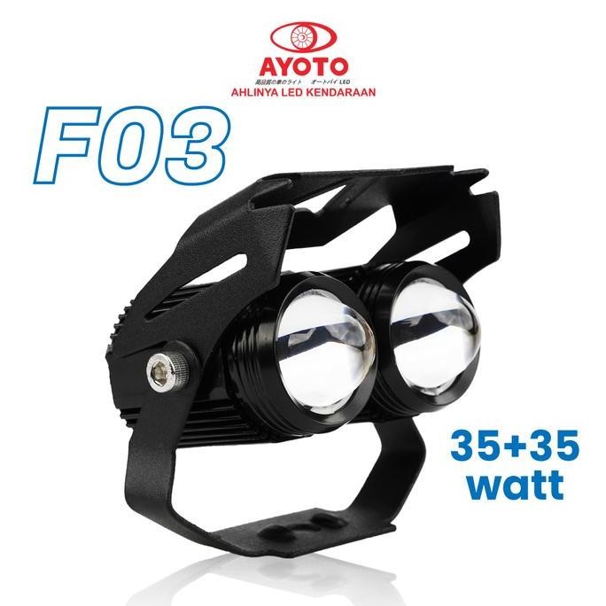 Lampu Tembak Motor/Mobil/Truck 18W+18W Ac & Dc High(Putih)/Lo(Kuning) Kualitas Terbaik Harga Termura