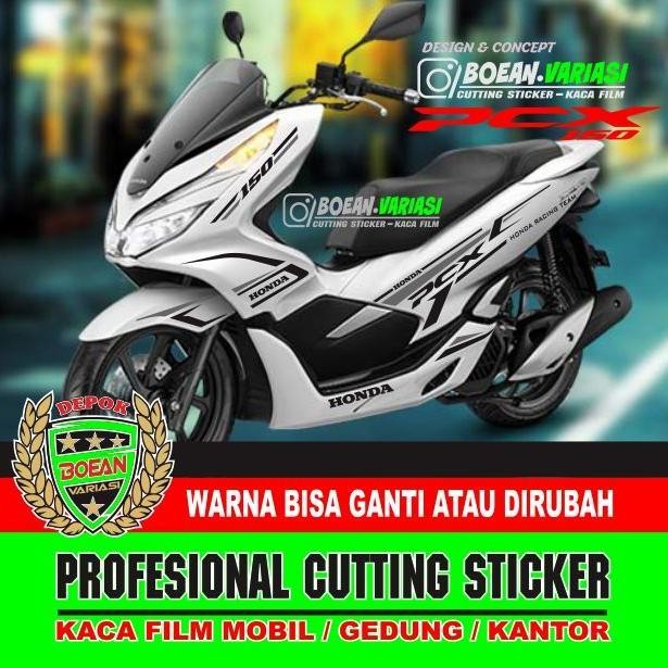Cutting Sticker Pcx 160 150 Putih - Striping Body Stiker Motor Original