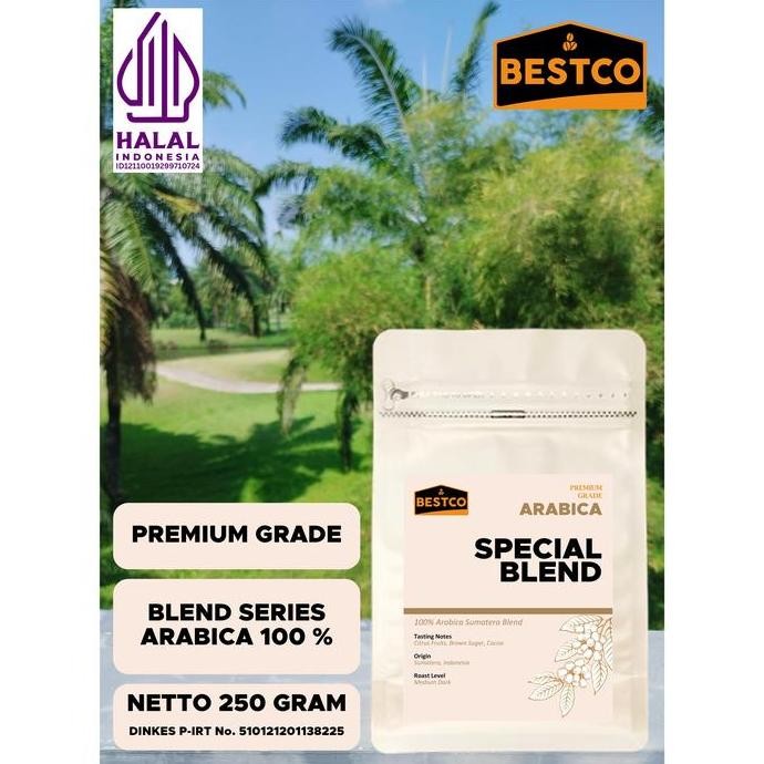 

READY BESTCO PREMIUM ARABICA BLEND 250GR - KOPI SPESIAL BIJI ATAU BUBUK TANPA GULA