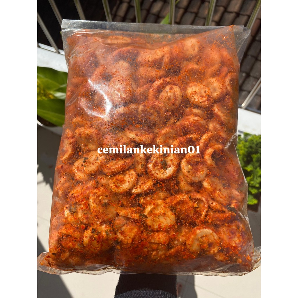 

seblak kerupuk udang koin 1kg pedasdaun jeruk