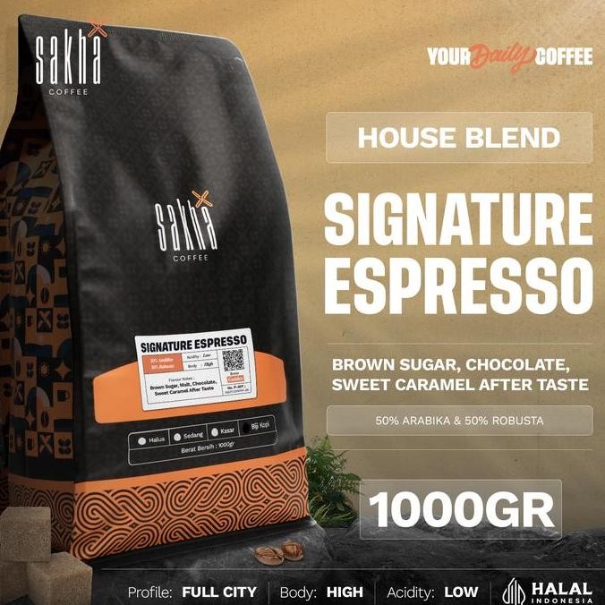 

READY SIGNATURE ESPRESSO HOUSE BLEND 1KG - BIJI / BUBUK COFFEE BEANS