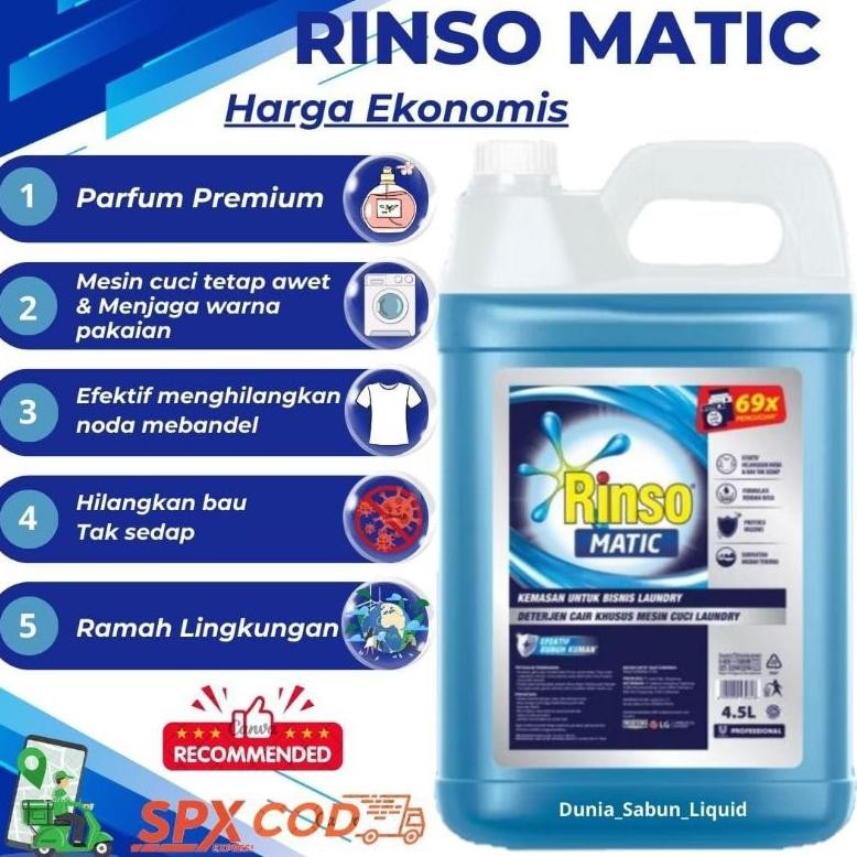 CXV-38 SD83 FLASH SALE  Rinso Matic Professional Deterjen Loundry Kiloan Wangi Premium 5 Liter (non 