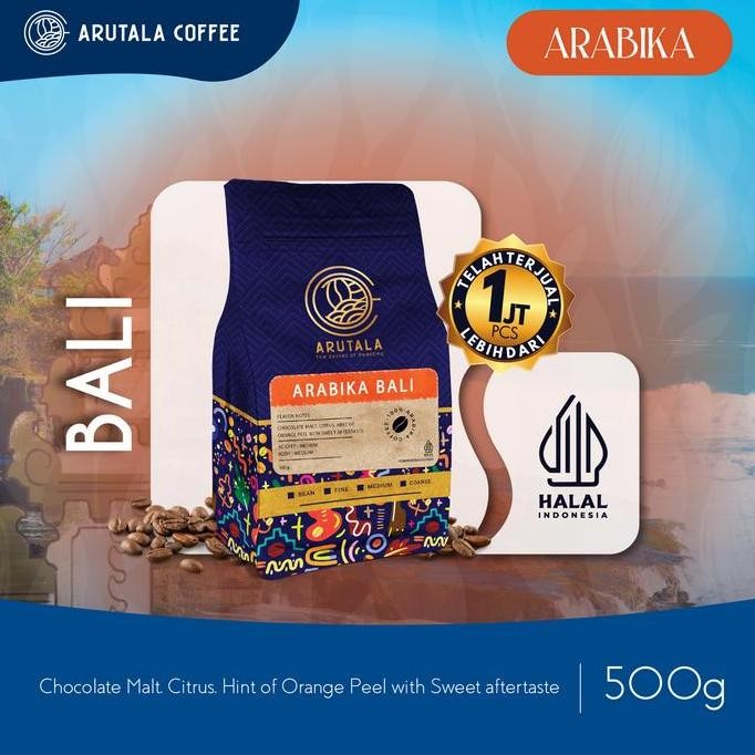 

READY ARUTALA KOPI ARABIKA BALI 500GR - BIJI KOPI SPECIALTY ROASTED BEANS