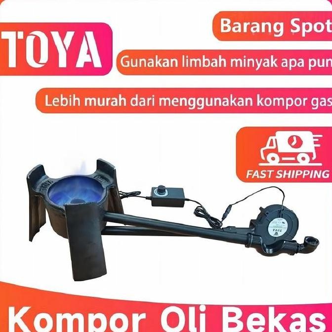 toya kompor mini api biru bahan bakar oli tanpa bau besi nodular anti karat berkualitas