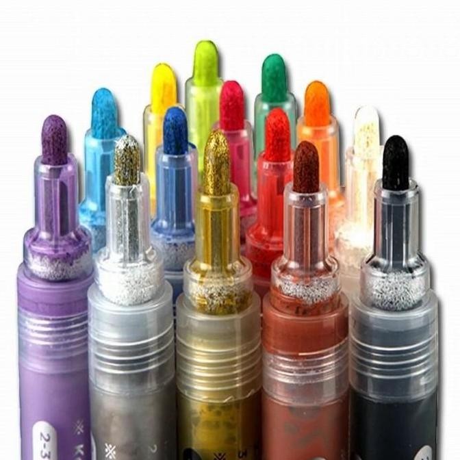 

Sta1000 12/24 Warna Cat Akrilik Seni Marker Pena 2-3 Mm Tip Spidol Unt