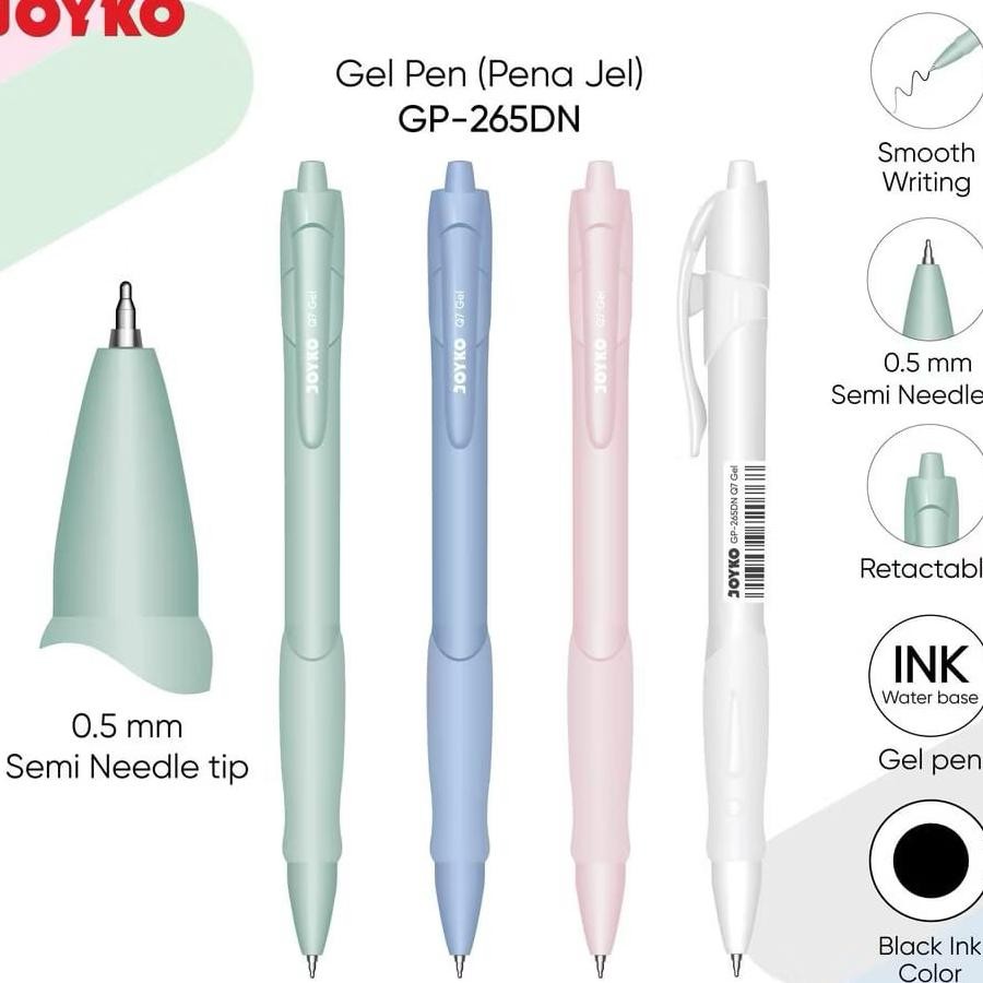 

Pulpen Gel Joyko Gp265Dn 0.5Mm Semi Needle Tip Cod