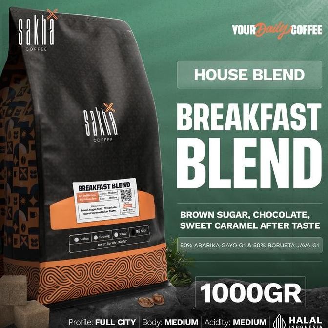 

READY GOLD BREAKFAST BLEND COFFEE 1KG | ESPRESSO BLEND ARABIKA-ROBUSTA | ROASTED BEANS