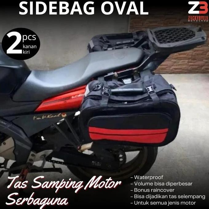 tas sidebag motor touring oval kanan kiri funcover | tas samping sepasang touring adventure terlaris