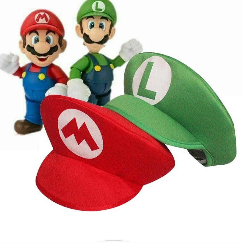 Produk Pilihan Premium Topi Anime Super Mario Hat Cap Luigi Bros Letter Printed Cosplay Kartun Topi 