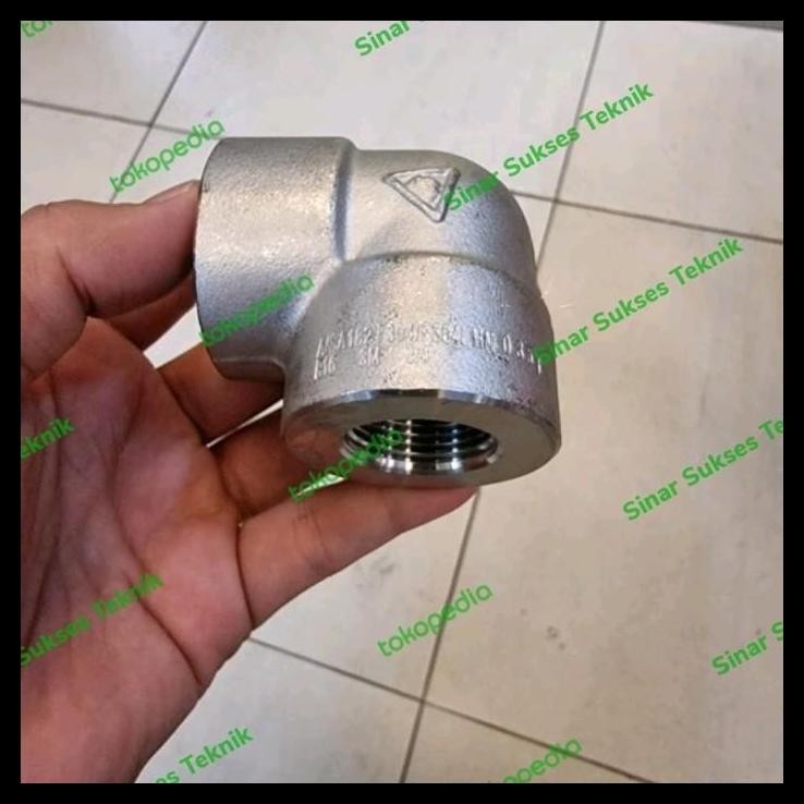 TERMURAH ELBOW STAINLESS 1" INCH SS304 CLASS 3000 NPT / KNEE 1" SS304 #3000 