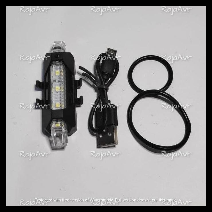 GRATIS ONGKIR LAMPU SEPEDA BELAKANG SUPER LED RECHARGEABLE BATERE CHARGE REAR