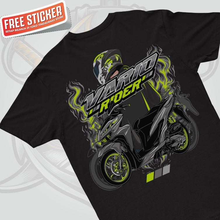 Promo Dtf Kaos Vario Rider Matic Mania Unisex Kaos Distro Honda Vario Indonesia