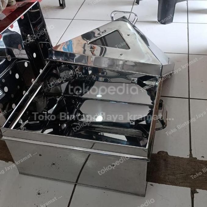 kalakat steamer kotak/kukusan stainless/langseng serbaguna 32 cm BS