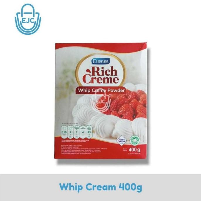 

Original Ellenka Rich Creme Whip Cream Powder 400gr - Bubuk Whipping Cream Praktis Premium