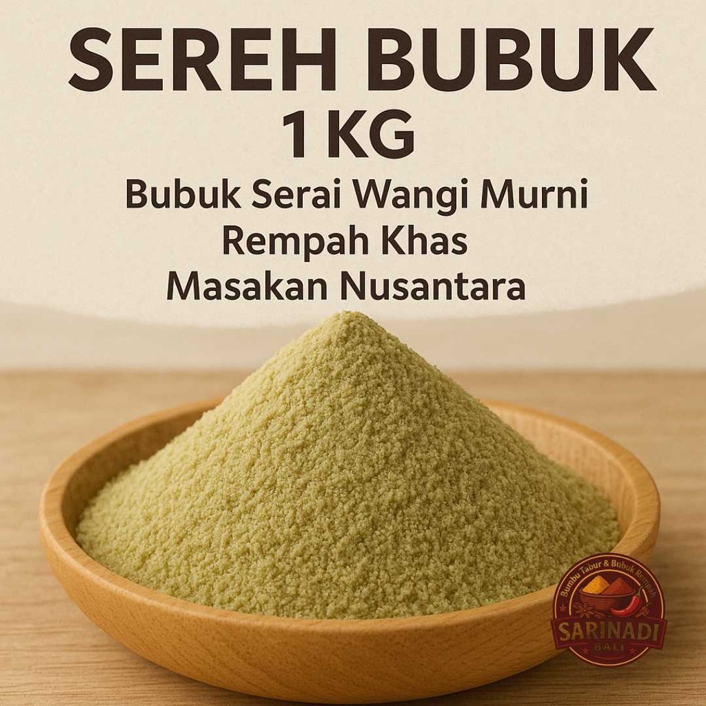 

Sereh Bubuk 1Kg Kiloan Bubuk Serai Wangi Murni Rempah Khas Masakan Nusantara