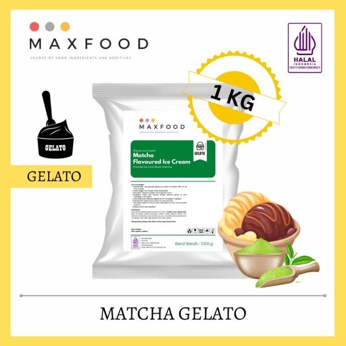

Original Gelato Bubuk Rasa Matcha Greentea 1Kg - Matcha Gelato Powder Premium