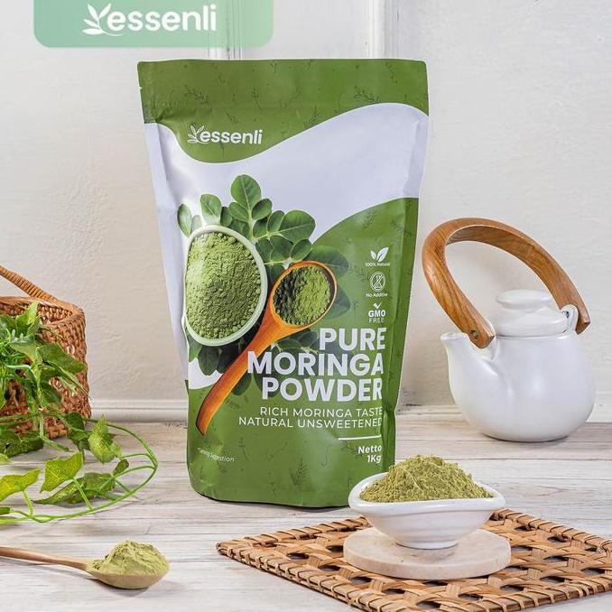 

Original ESSENLI Moringa Powder 1Kg | Daun Kelor Bubuk Organik Superfood