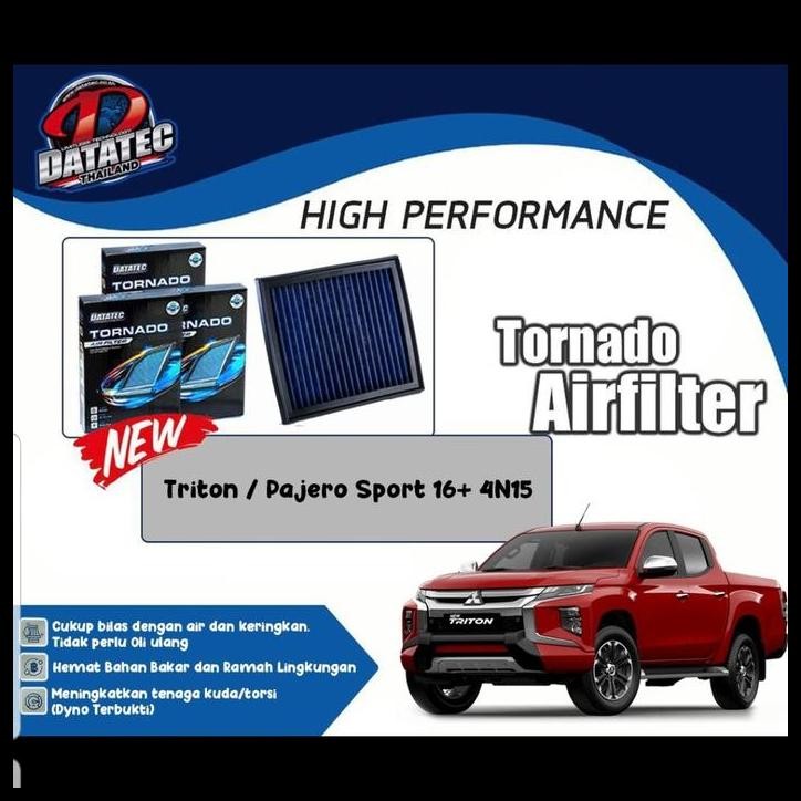 GRATIS ONGKIR DATATEC TORNADO AIR FILTER UDARA PAJERO SPORT TRITON 2016+ 