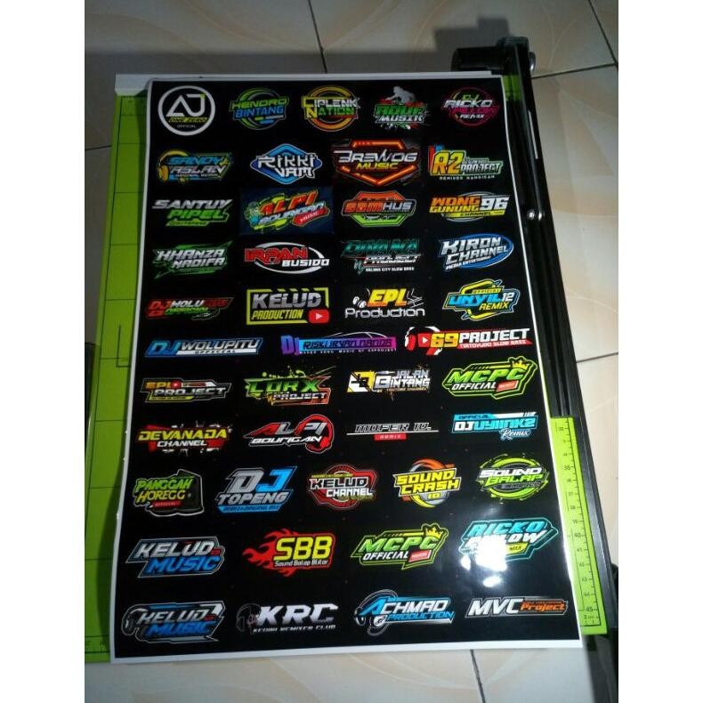 

{Promo Terbaik} Stiker Remixer Dj - Pack Isi 45 Sticker - 69 Project Ajy One Zero Mcpc Tk60