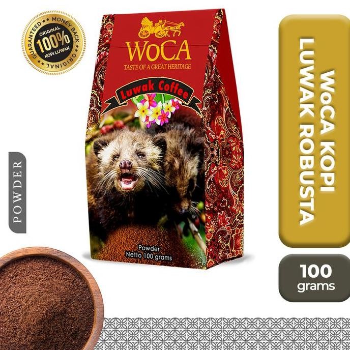 

Original WoCA Kopi Luwak Robusta 100g Bubuk Kopi Premium Luwak Asli